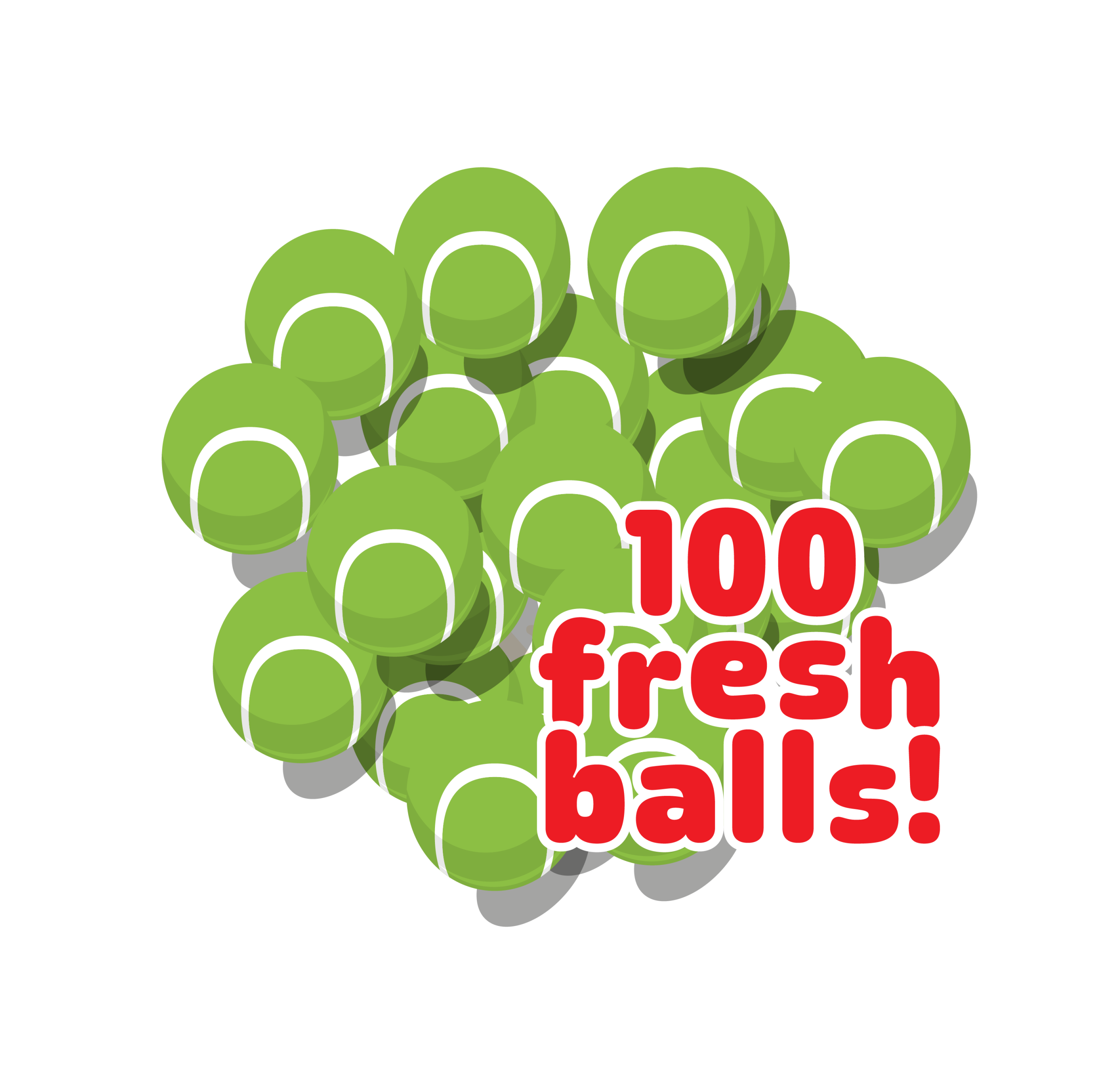 100 Fresh balls